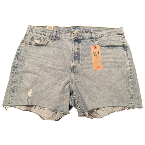 Levi's Women's Denim 501 Button Up Shorts, NWT Size 20 Women's, Plus Size - Picture 1 of 6